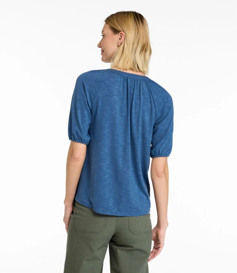 Women's Camden Hills Tee, Elbow-Sleeve Button-Front Shirt