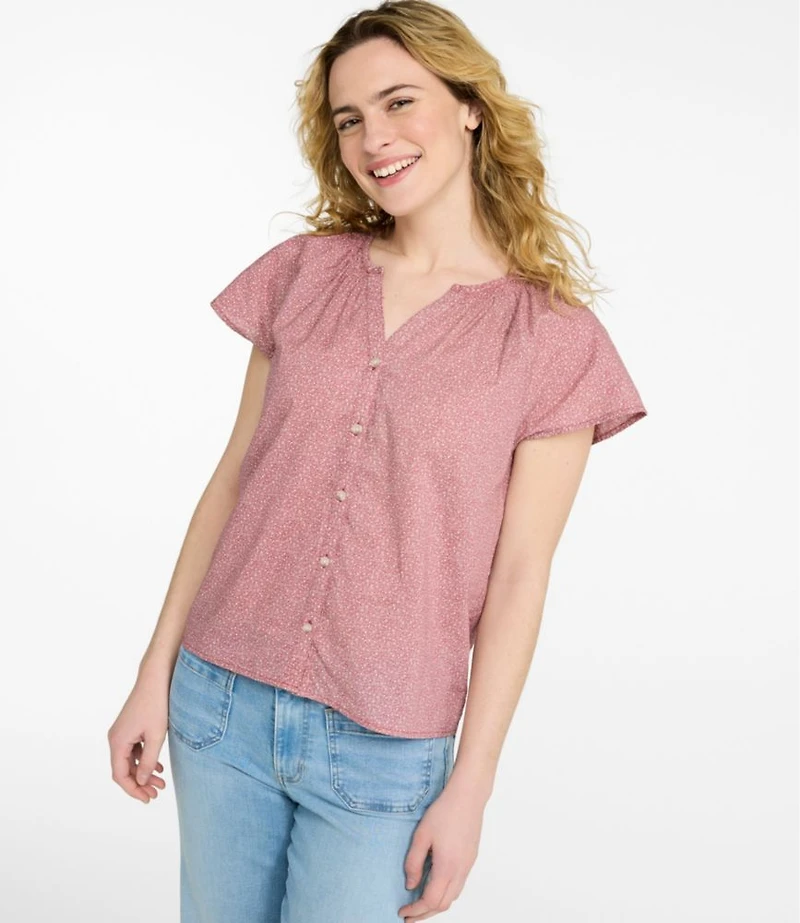 Women's Whisperweight Poplin Shirt, Short-Sleeve