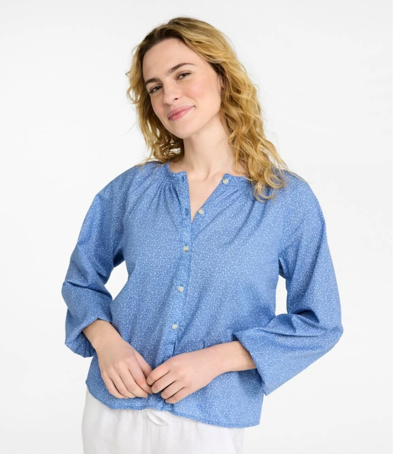 Women's Whisperweight Poplin Shirt, Long-Sleeve