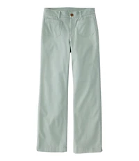 Women's Comfort Stretch Patch Pocket Pants, Mid-Rise Wide Straight-Leg Chino