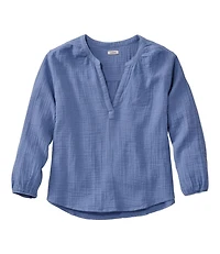 Women's Cloud Gauze Shirt, Splitneck Popover