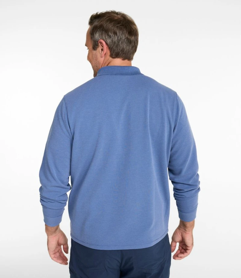 Men's Mountainside Micro Waffle Polo, Long-Sleeve