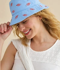 Adults' Cotton Motif Bucket Hat