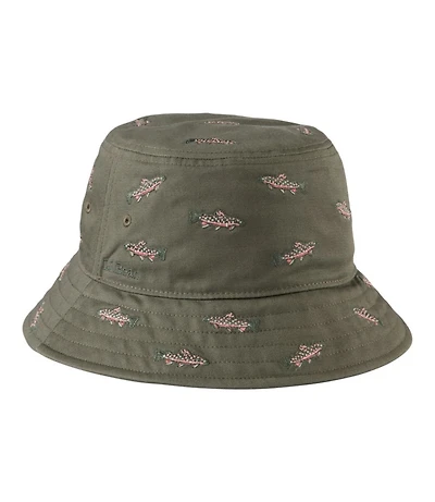 Adults' Cotton Motif Bucket Hat