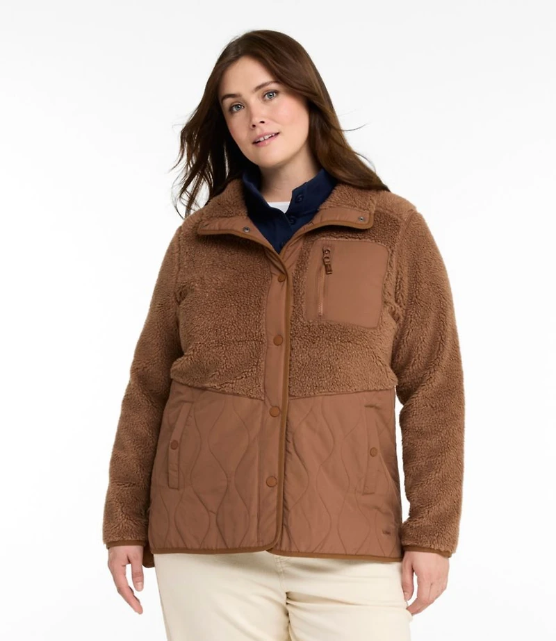 Women's Bean's Mixed Media Sherpa Fleece Jacket