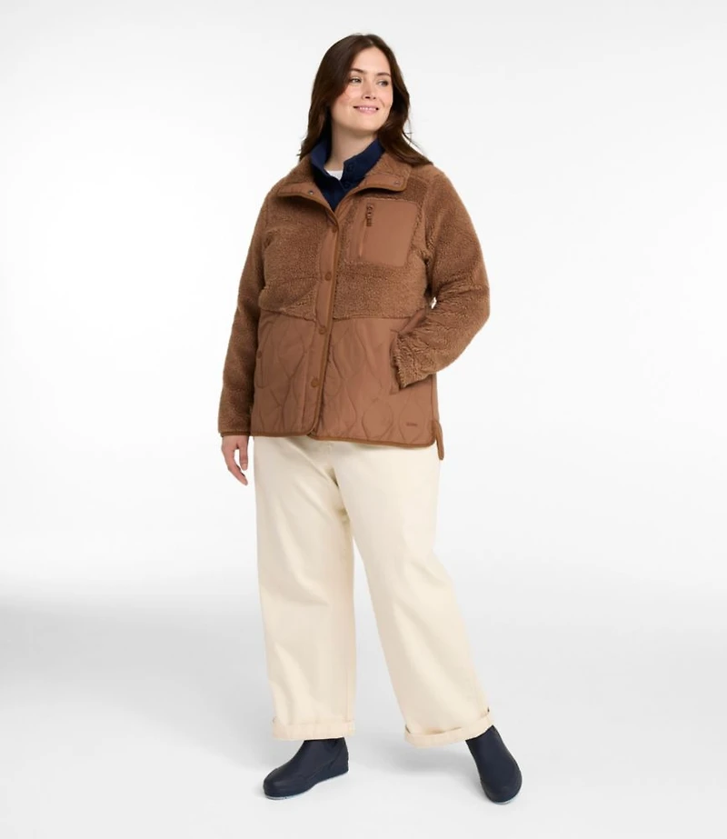 Women's Bean's Mixed Media Sherpa Fleece Jacket