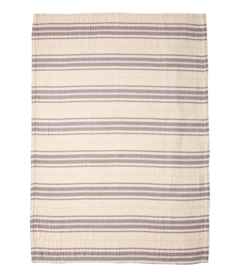 Lightweight Cotton Gauze Throw, Stripe