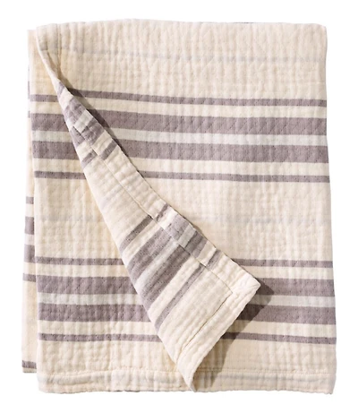 Lightweight Cotton Gauze Throw, Stripe