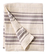 Lightweight Cotton Gauze Throw, Stripe