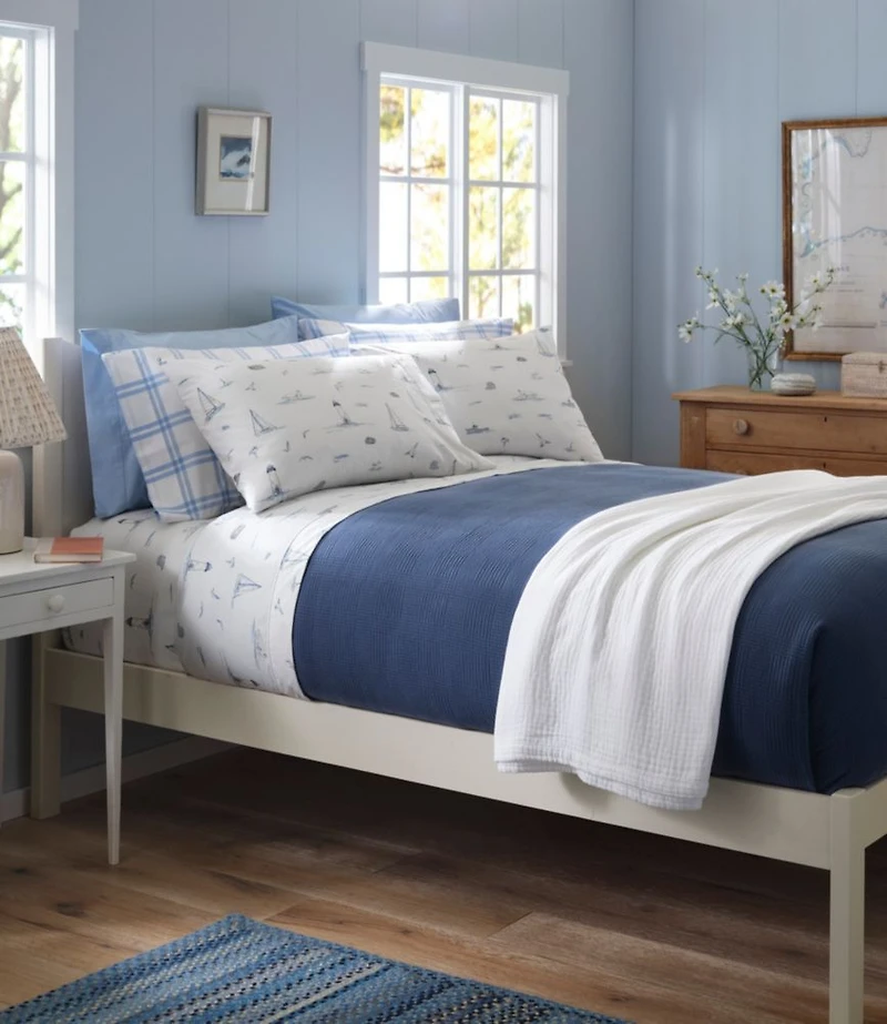 Nautical Boats Percale Sheet Collection