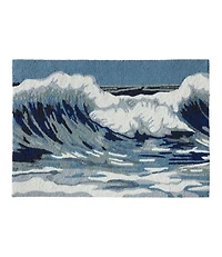 Indoor/Outdoor Vacationland Rug, Ocean Waves