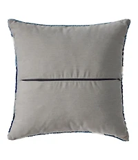 Indoor/Outdoor Hooked Pillow, Ocean Waves, 18" x 18"