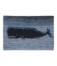 Indoor/Outdoor Vacationland Rug, Coastal Whale