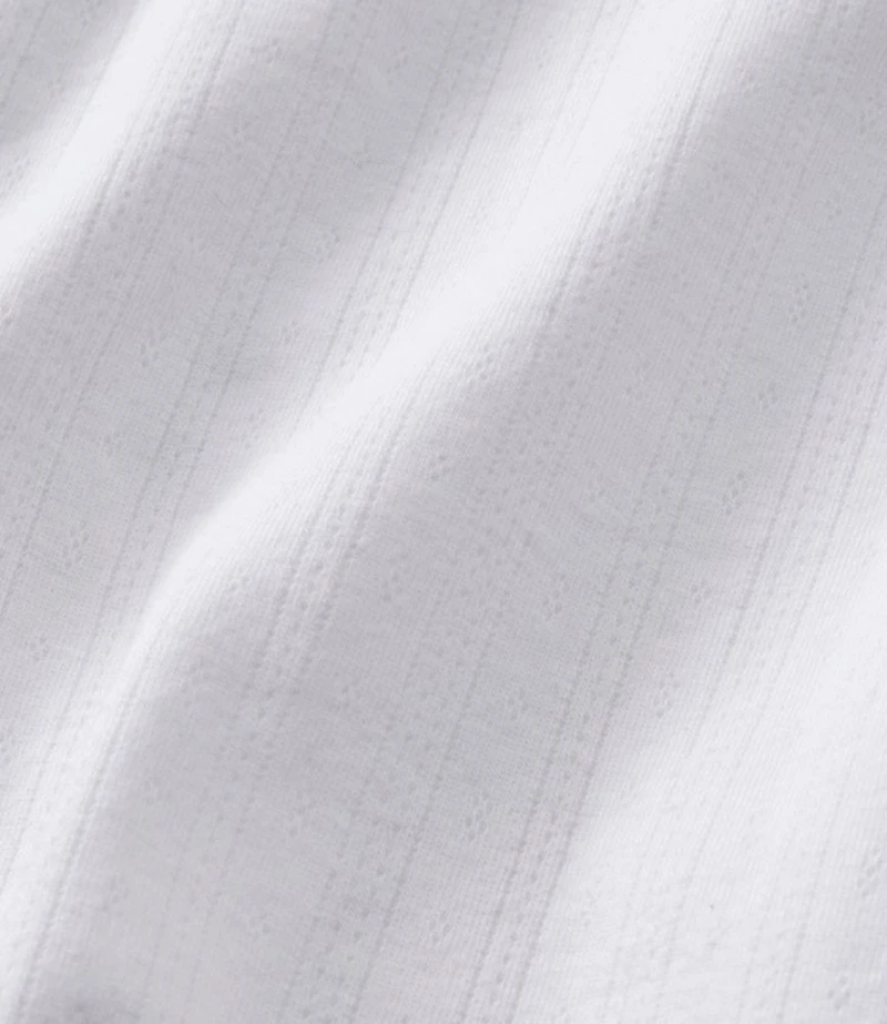 Women's Signature Premium Essential Pointelle Tee, Elbow-Sleeve Scoopneck