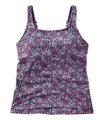 Women's L.L.Bean Coastal Essential Scoop Tankini Top, Print