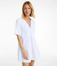 Women's Cloud Gauze Cover-Up, Tiered Dress Print