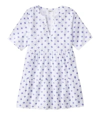 Women's Cloud Gauze Cover-Up, Tiered Dress Print