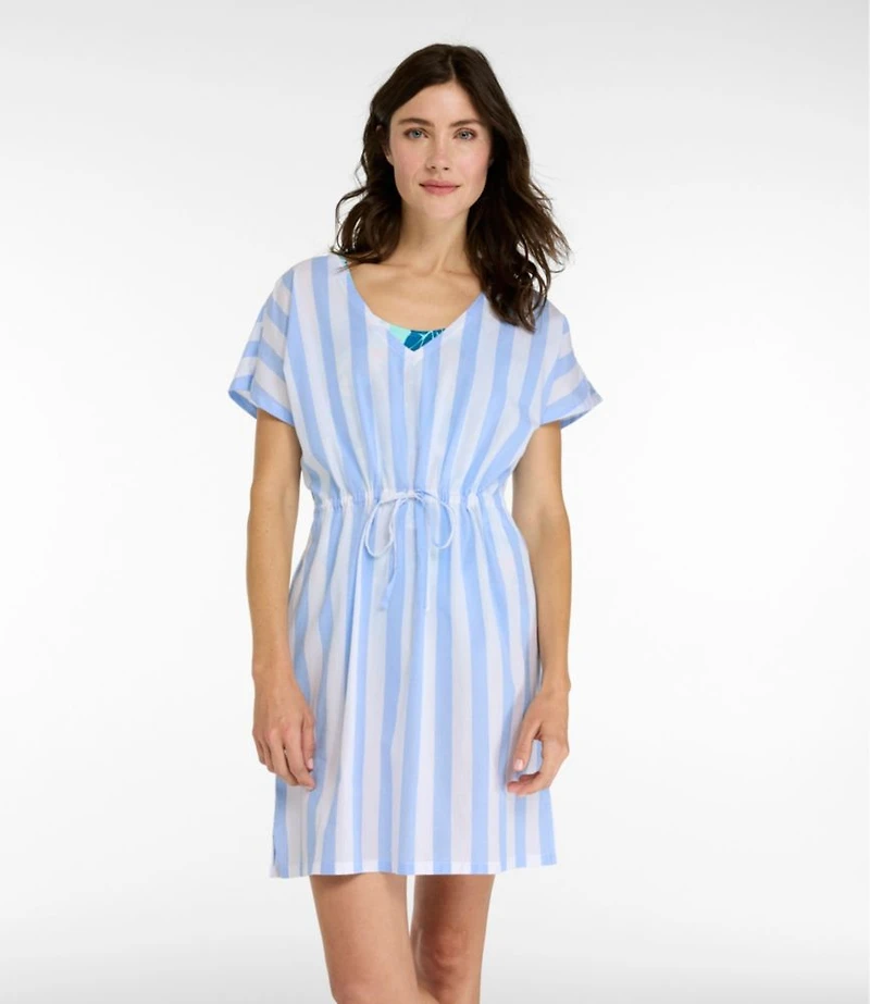 Women's L.L.Bean Coastal Cotton Cover-Up Caftan, Print