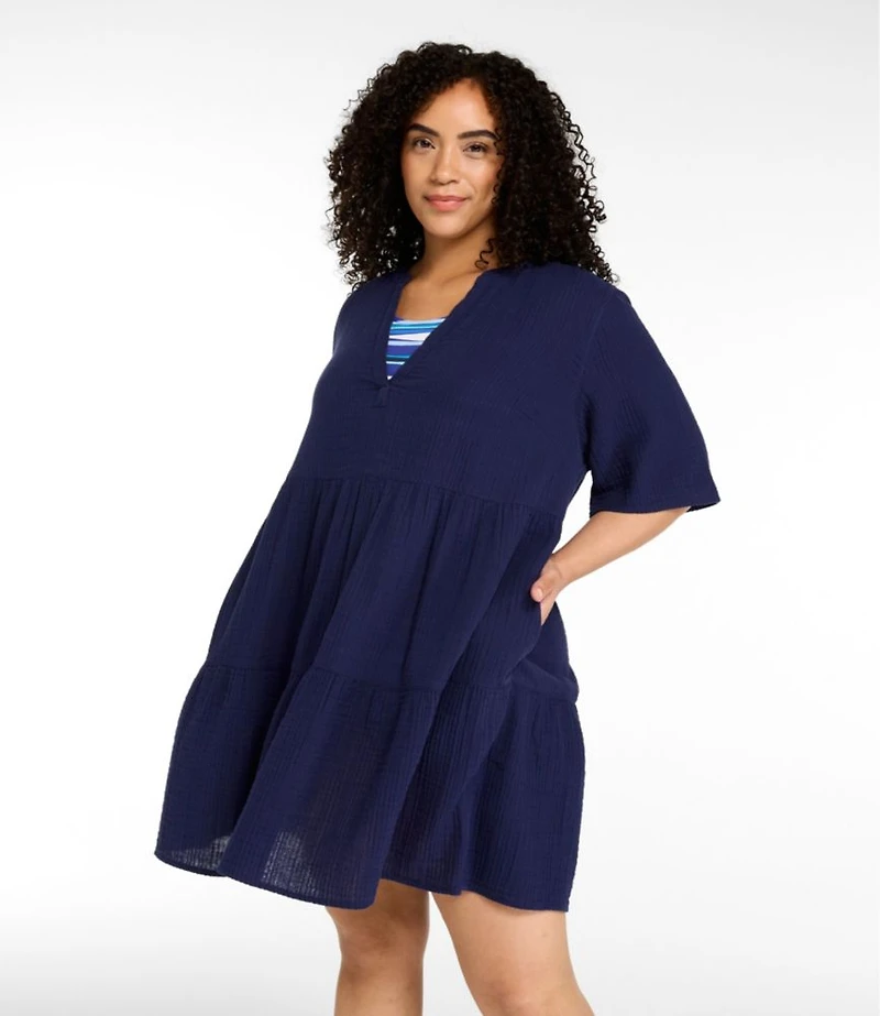 Women's Cloud Gauze Cover-Up Tiered Dress