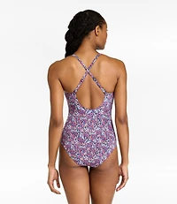 Women's L.L.Bean Coastal Essential Scoop Tanksuit, Print