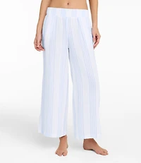 Women's Cloud Gauze Wide-Leg Pants, Stripe
