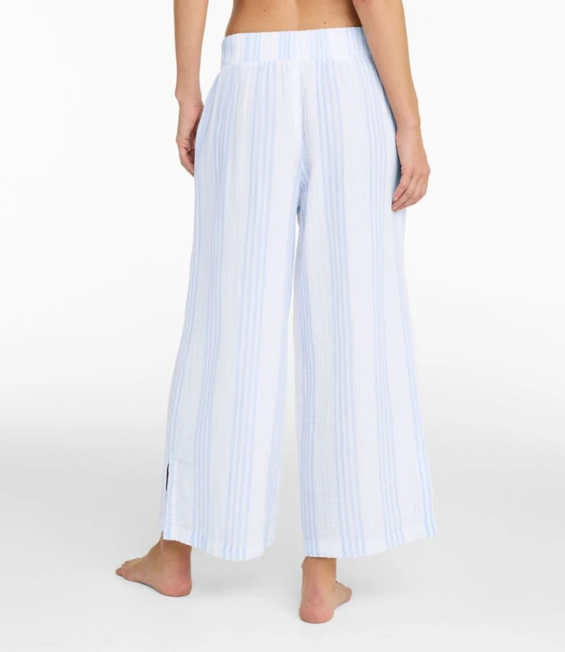 Women's Cloud Gauze Wide-Leg Pants, Stripe