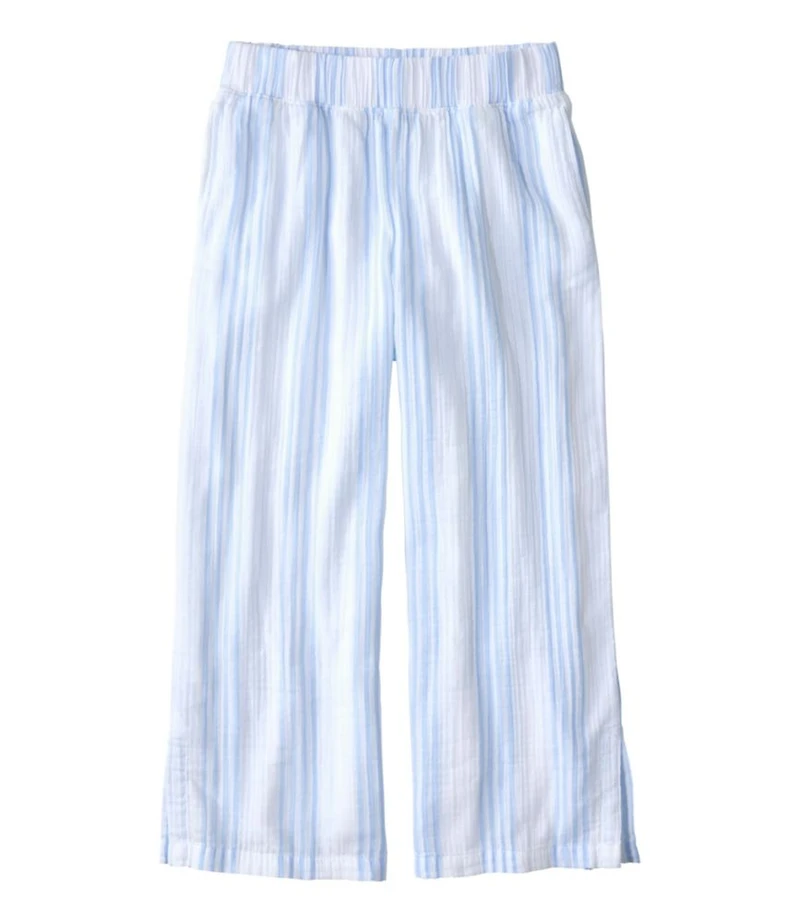 Women's Cloud Gauze Wide-Leg Pants, Stripe