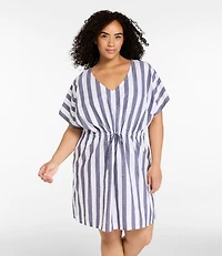 Women's L.L.Bean Coastal Cotton Cover-Up Caftan, Print