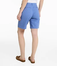 Women's Comfort Stretch Shorts, Chino Bermudas 9" Print