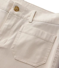 Women's Comfort Stretch Patch Pocket Pants, Mid-Rise Wide Straight-Leg Chino
