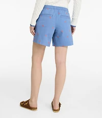 Women's Lakewashed Dock Shorts, Mid-Rise Embroidery