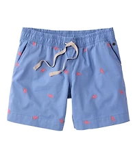 Women's Lakewashed Dock Shorts, Mid-Rise Embroidery
