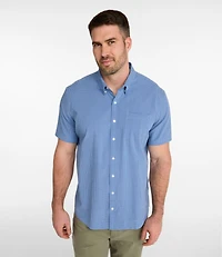 Men's Comfort Stretch Performance® Seersucker Shirt, Short-Sleeve, Slightly Fitted Untucked Fit, Plaid