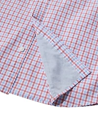Men's Comfort Stretch Performance® Seersucker Shirt, Short-Sleeve, Slightly Fitted Untucked Fit, Plaid