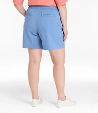 Women's Lakewashed Dock Shorts, Mid-Rise Embroidery