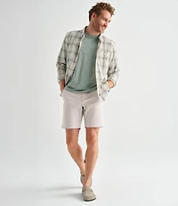 Men's Comfort Stretch Performance® Chambray Shirt, Long-Sleeve, Slightly Fitted Untucked Fit, Plaid