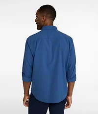 Men's Comfort Stretch Performance® Seersucker Shirt, Long-Sleeve, Slightly Fitted Untucked Fit, Stripe
