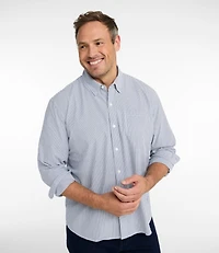 Men's Comfort Stretch Performance® Seersucker Shirt, Long-Sleeve, Slightly Fitted Untucked Fit, Stripe