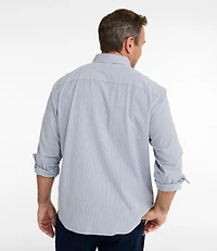 Men's Comfort Stretch Performance® Seersucker Shirt, Long-Sleeve, Slightly Fitted Untucked Fit, Stripe