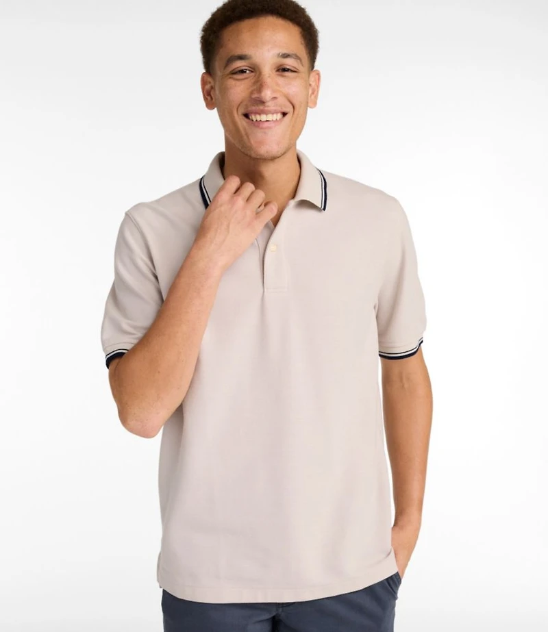 Men's Premium Double L® Polo, Banded Short-Sleeve, Tipped