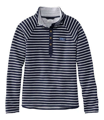 Women's Lakewashed Double-Knit Quarter-Snap, Stripe