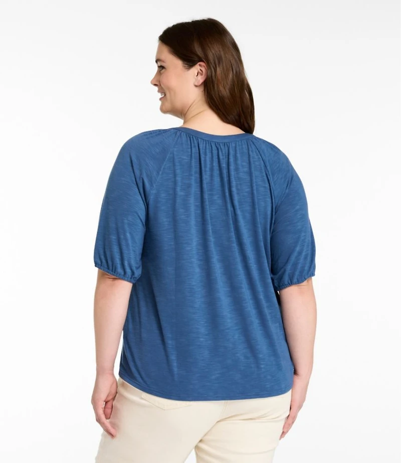 Women's Camden Hills Tee, Elbow-Sleeve Button-Front Shirt