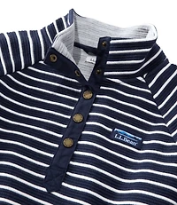 Women's Lakewashed Double-Knit Quarter-Snap, Stripe