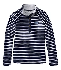 Women's Lakewashed Double-Knit Quarter-Snap, Stripe