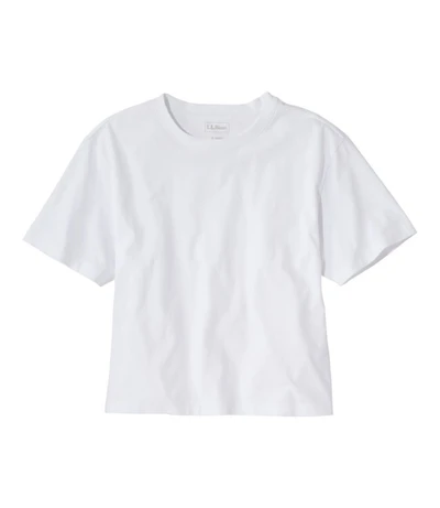 Women's Sunwashed Tee, Short-Sleeve Cropped Boxy Crewneck
