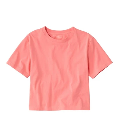 Women's Sunwashed Tee, Short-Sleeve Cropped Boxy Crewneck
