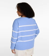 Women's Peaks Island Top, Relaxed Boatneck Long-Sleeve Stripe