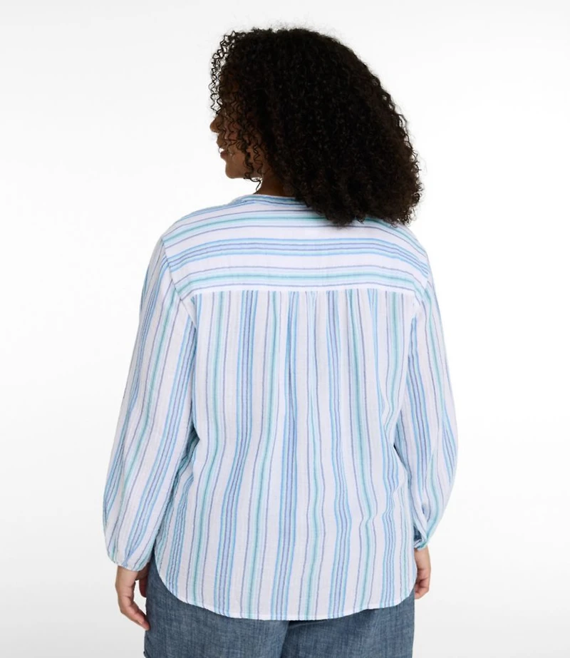 Women's Cloud Gauze Shirt, Splitneck Popover