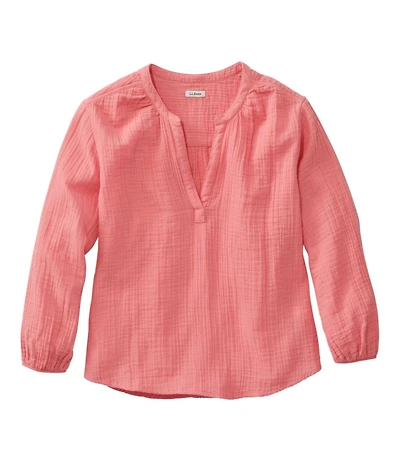 Women's Cloud Gauze Shirt, Splitneck Popover