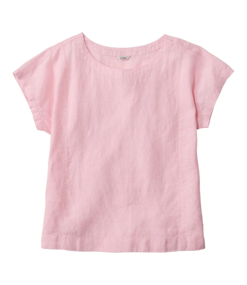 Women's Premium Washable Linen Shirt, Short-Sleeve